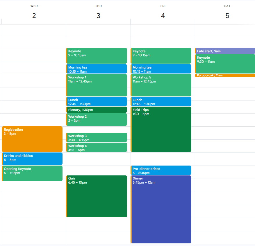 Scicon 2025 Timetable